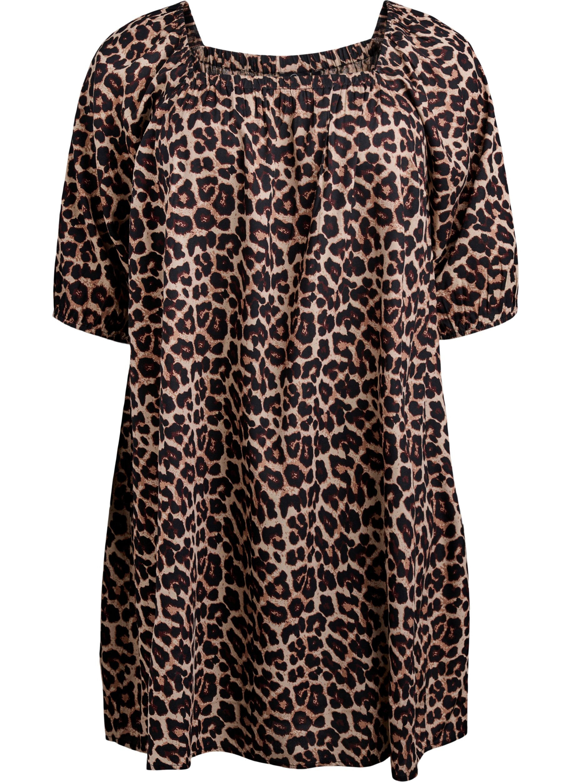 Strandjurk van viscose met print