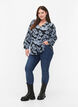 Shirtblouse met V-hals en print, Black B. Flower AOP, Model image number 2