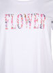 Katoenen T-shirt met tekstopdruk, B. White w. Flower, Packshot image number 2