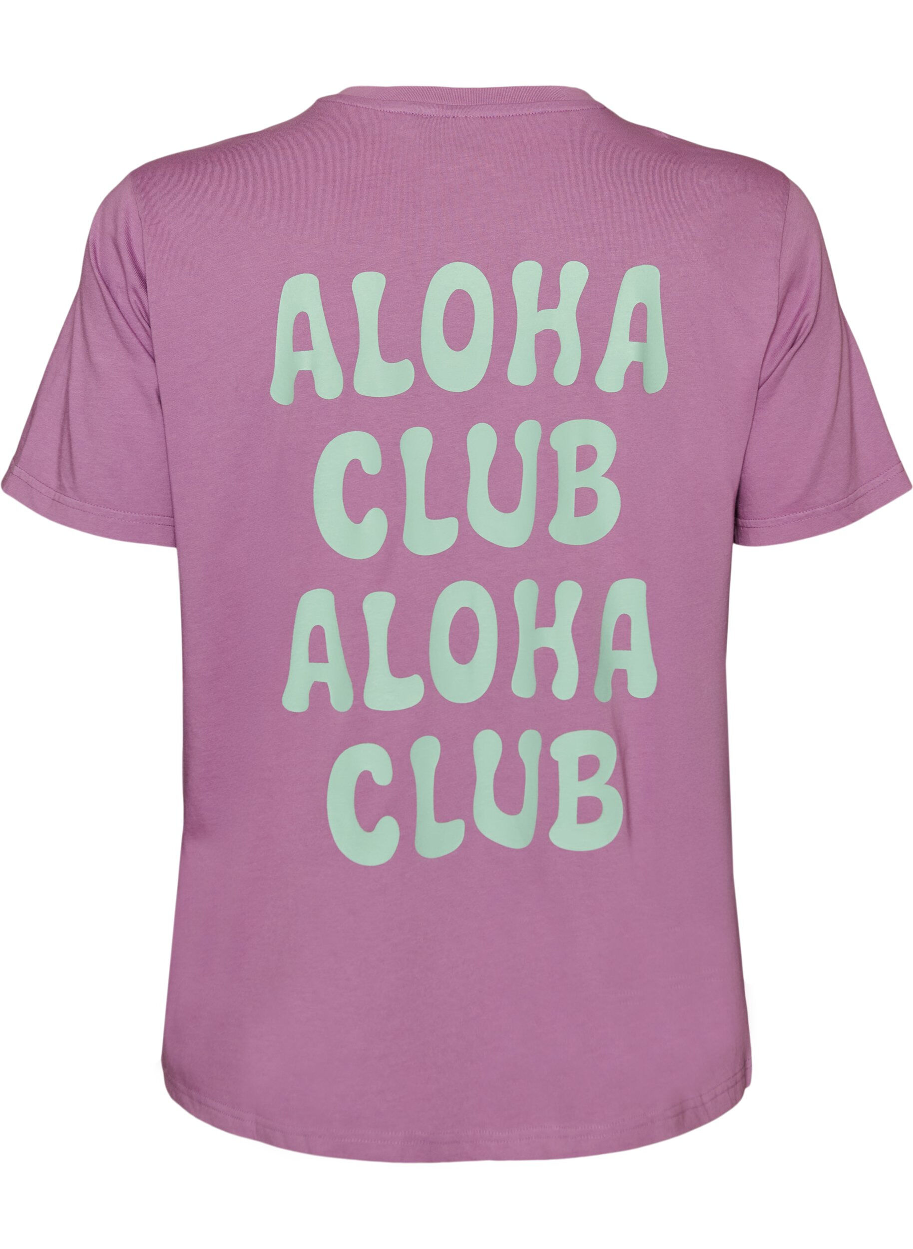 ZizziT-shirt van biologisch katoen met print op de rug, Roze, Packshot image number 1