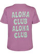 T-shirt van biologisch katoen met print op de rug, Roze, Packshot image number 1