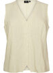 Gestreepte vest in linnen en viscose, Groen, Packshot image number 0