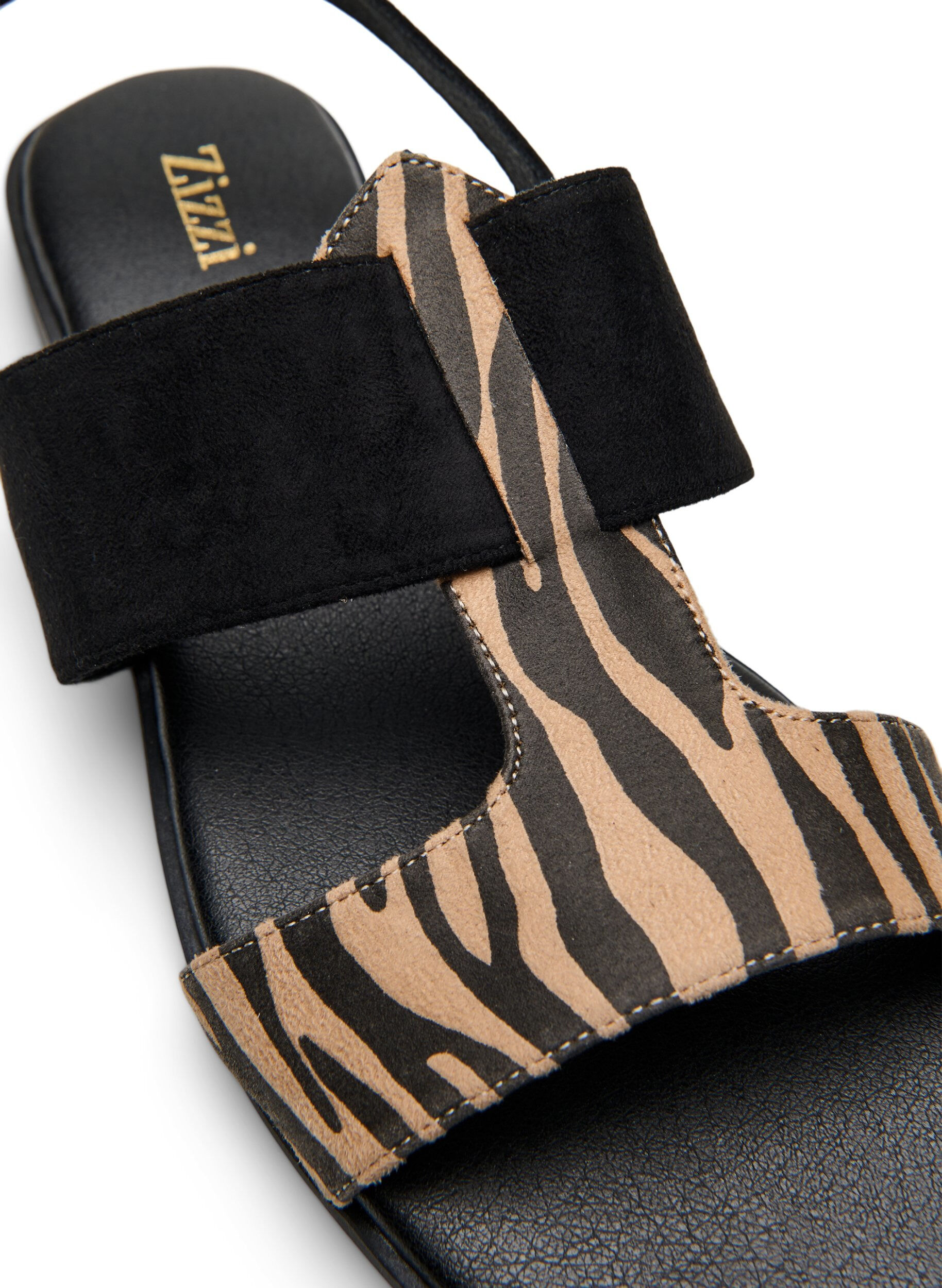 Zizzi Wide fit - Sandalen met brede banden, Zwart, Packshot image number 3