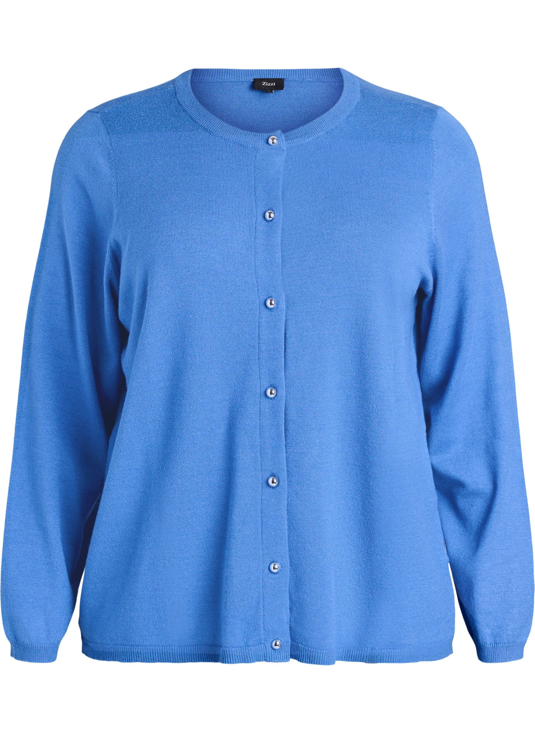 ZizziCardigan met ronde knopen, Blauw, Packshot image number 0