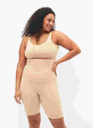 Shapewear shorts met hoge taille, Nude, Model image number 0
