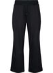 Trainingsbroek met wijde pijpen en hoge taille, Zwart, Packshot image number 0