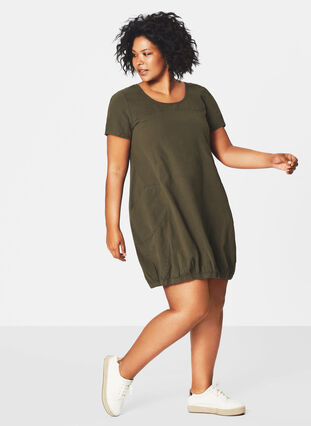 Comfortabele jurk, Ivy green, Model image number 1