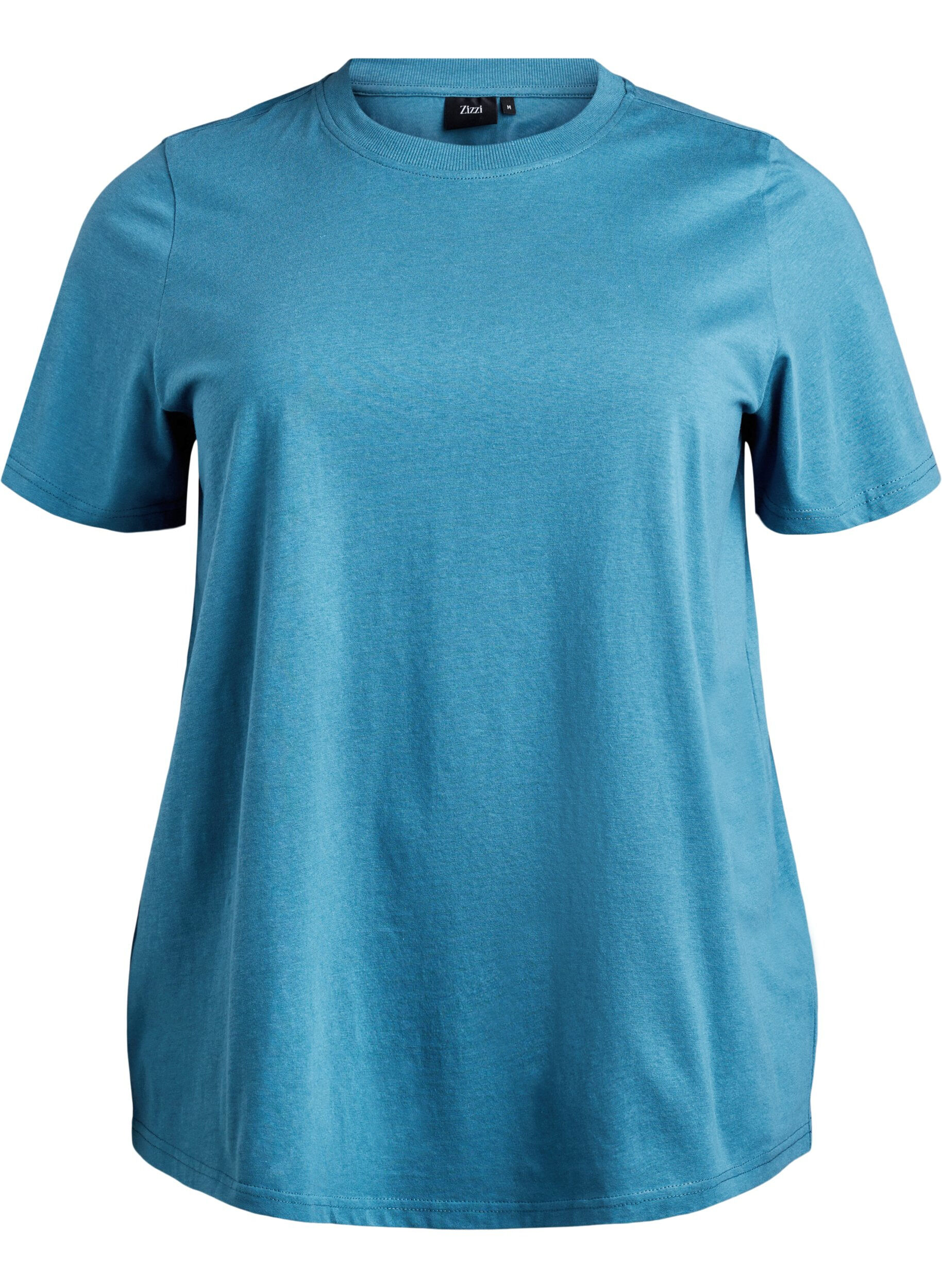 Basic katoenen T-shirt met ronde hals