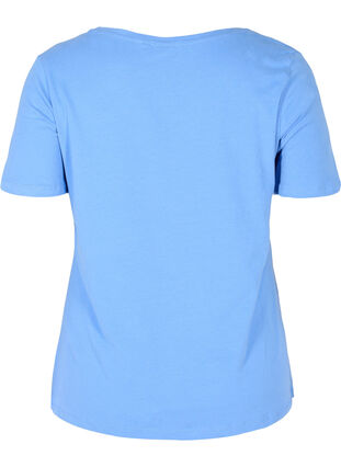 Basic t-shirt in effen kleur met katoen, Ultramarine, Packshot image number 1