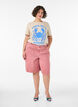 Katoenen T-shirt met print, Beige, Model image number 1