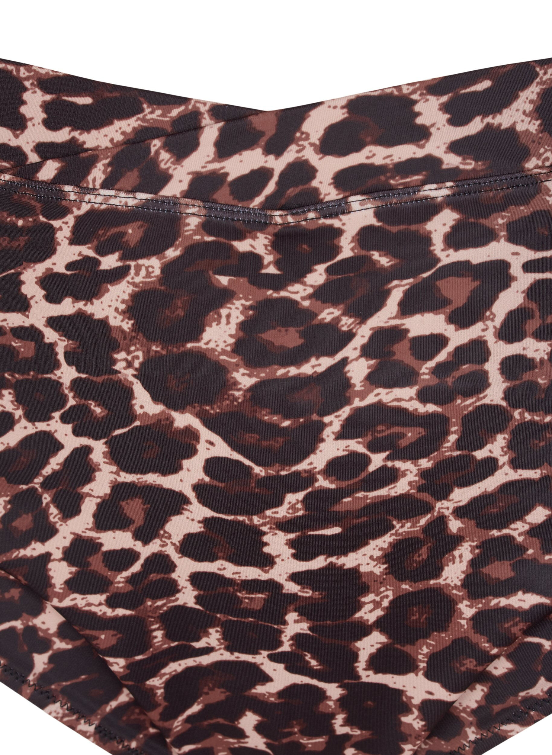 Zizzi Bikinislip met print en hoge taille, Autentic Leopard, Packshot image number 2