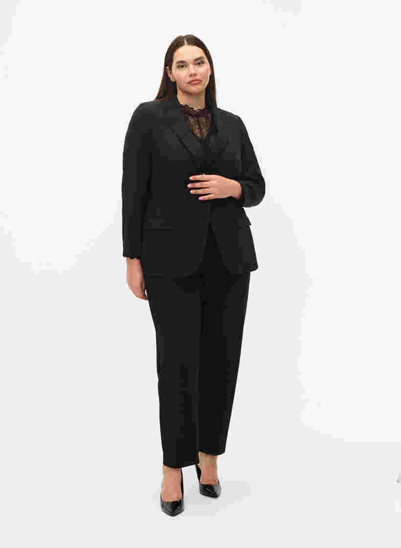 Klassieke broek met zakken, Black, Model image number 0