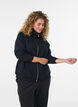 Sweatvest met hoge kraag en rits, Zwart, Model image number 0
