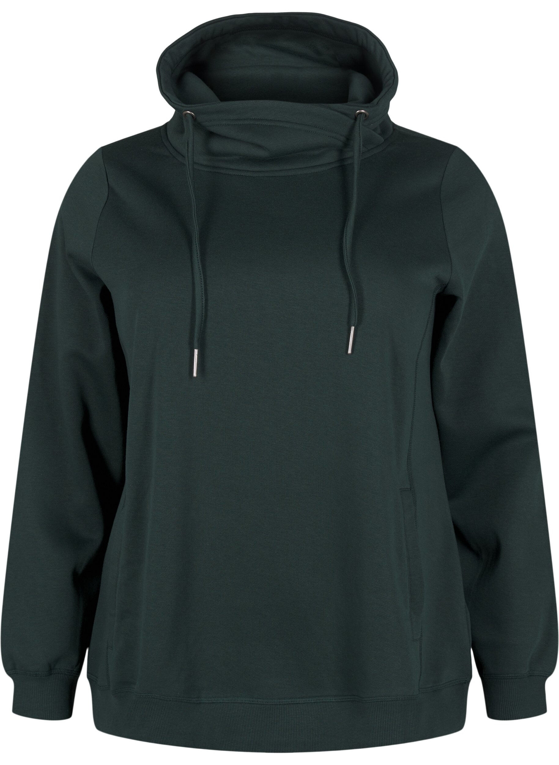 Zizzi FLASH - Sweatshirt met hoge kraag, Scarab, Packshot image number 0