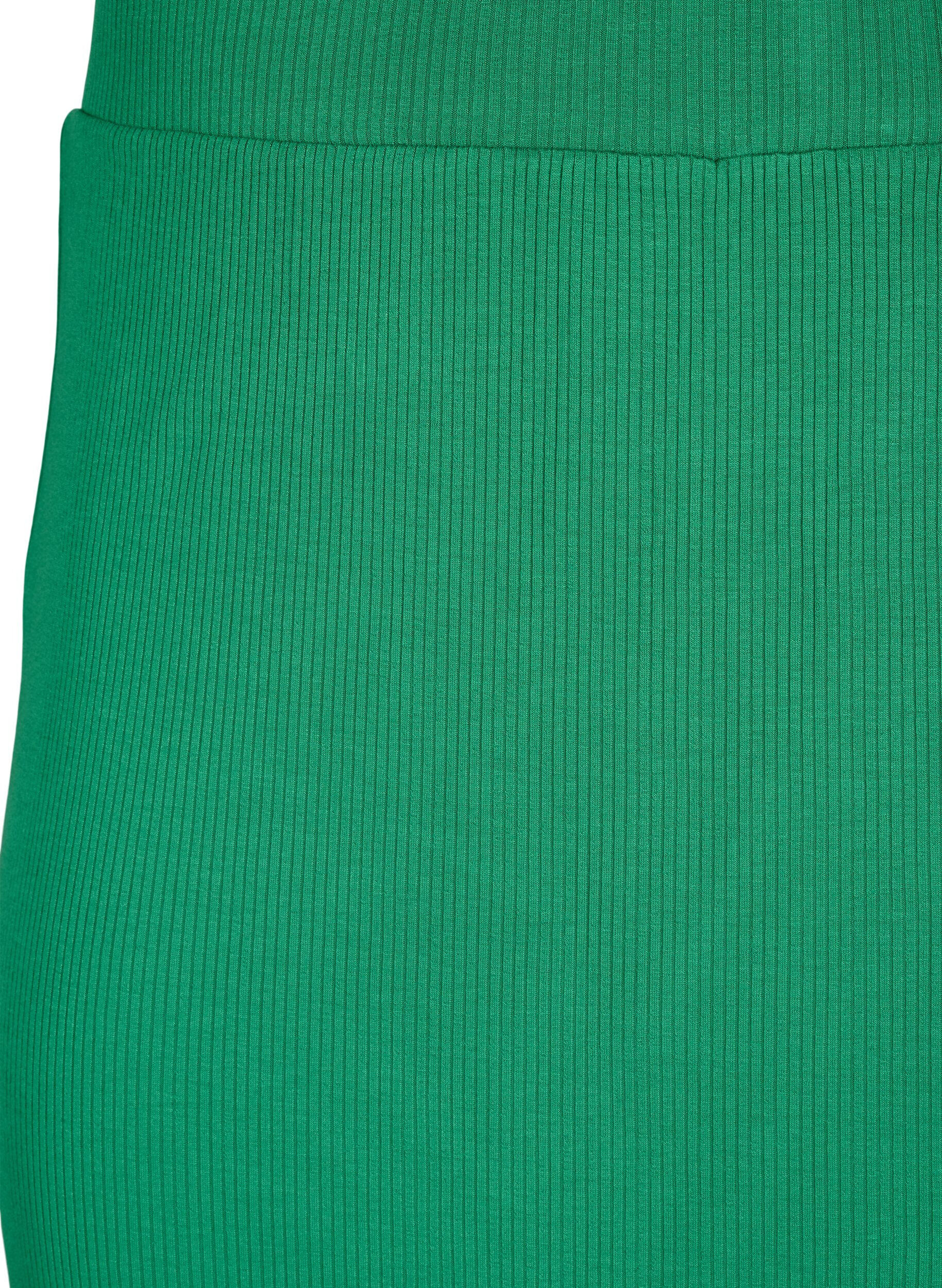 Zizzi Viscose midirok met slanke pasvorm, Groen, Packshot image number 2