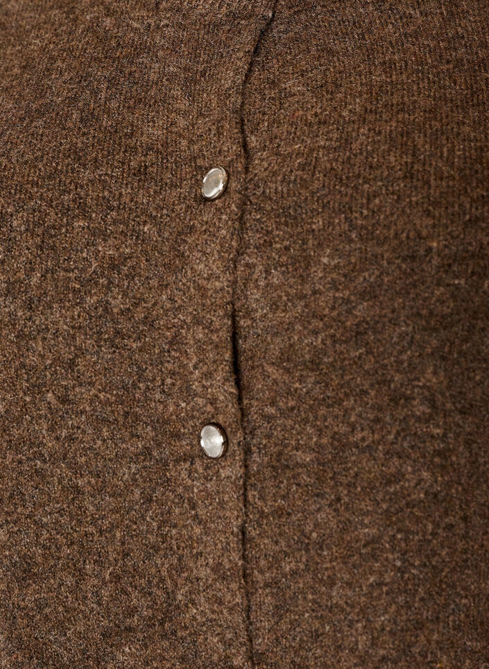 Gebreid vest met korte mouwen, Bruin, Packshot image number 2