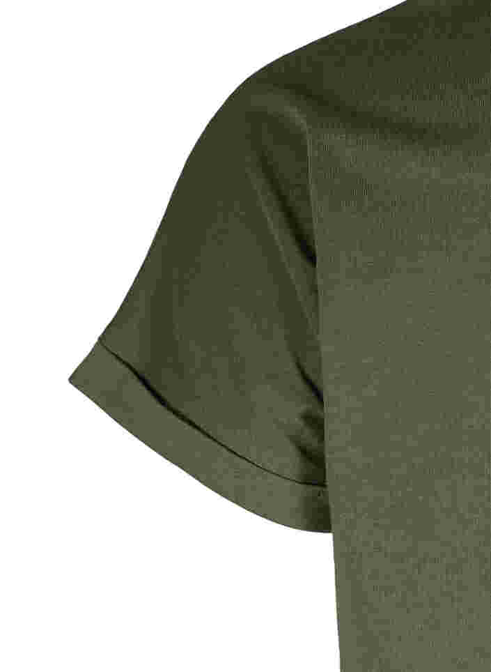 T-shirt met mix van katoen, Ivy Green, Packshot image number 3