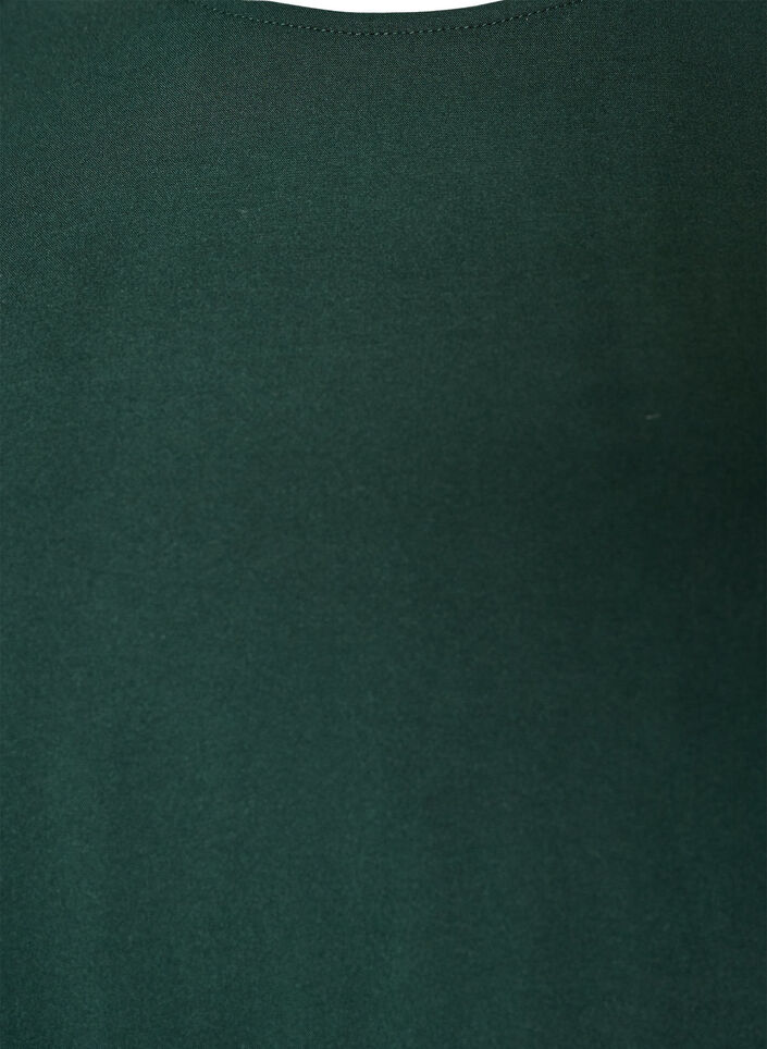 Geweven blouse met korte mouwen en ronde hals, Groen, Packshot image number 2