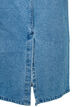 Halflange denim rok met split aan de achterkant, Denim Blue, Packshot image number 3