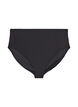 Solidkleurige high-waist bikinibroekje, Zwart, Packshot image number 0