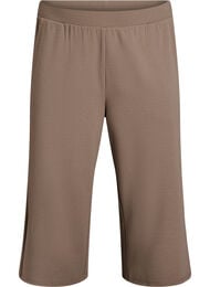 Hoog getailleerde kniebroek met losse pasvorm, Bruin
