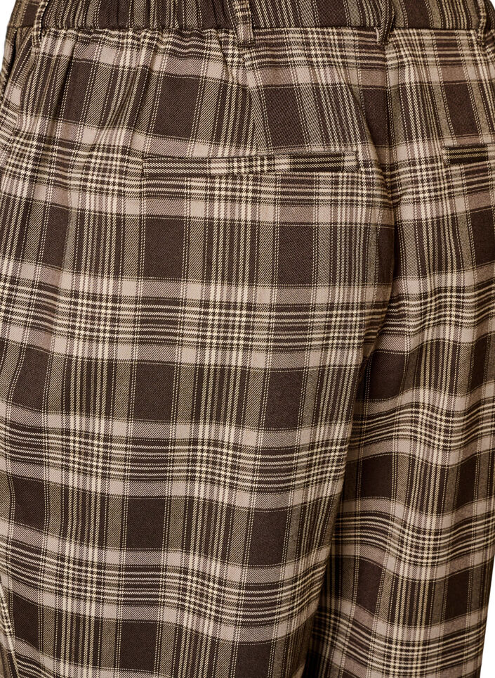 Gecrochte broek met wijde pijpen, Bruin, Packshot image number 3
