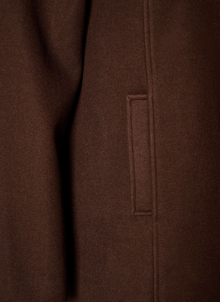 Korte jas met A-lijn vorm, Bruin, Packshot image number 3
