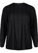 Gestructureerde lange mouw blouse, Black, Packshot image number 0