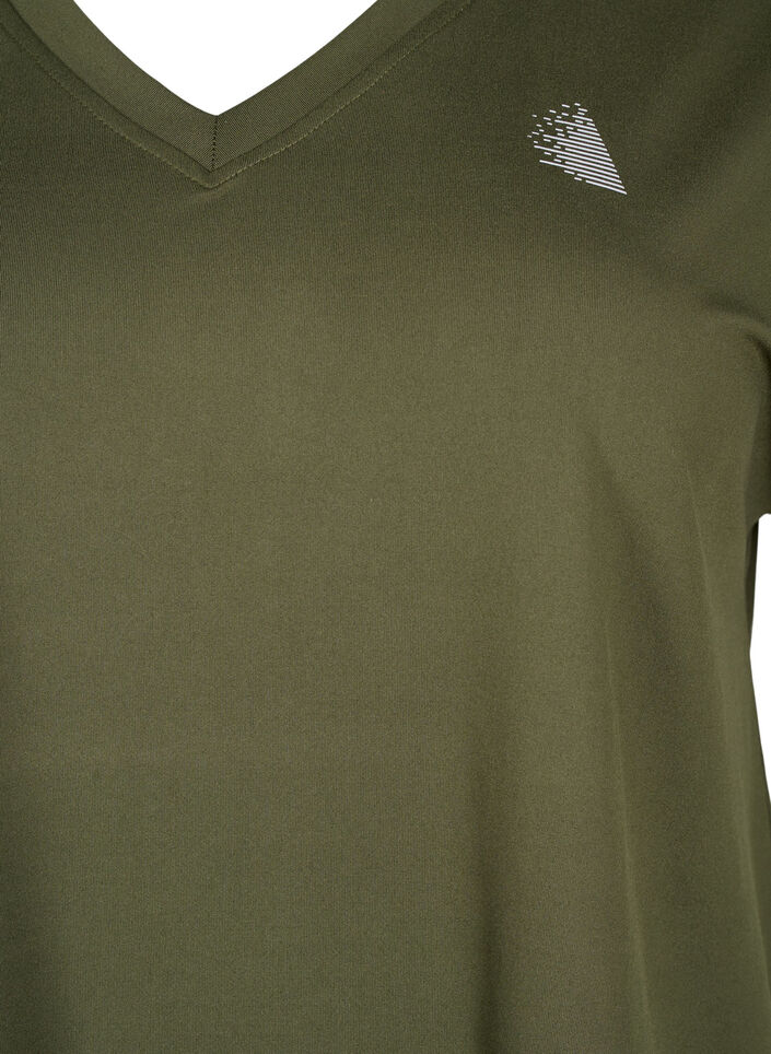 Trainings-T-shirt met V-hals, Forest Night, Packshot image number 2