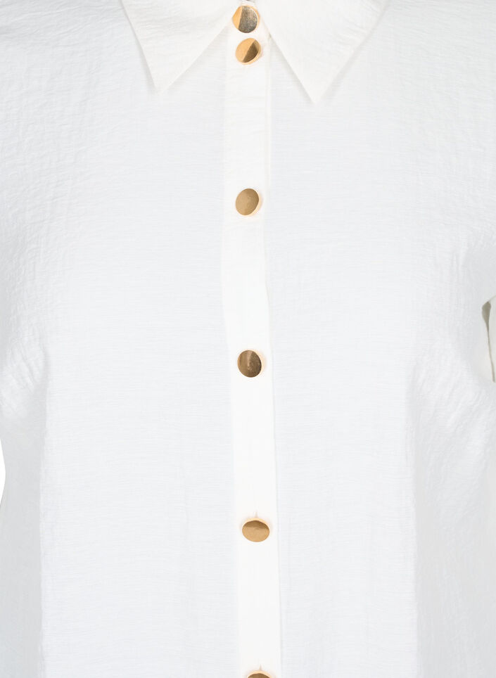 Lange blouse met 3/4 mouwen, Bright White, Packshot image number 2