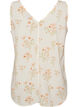 Top met print en V-hals, Wit, Packshot image number 1