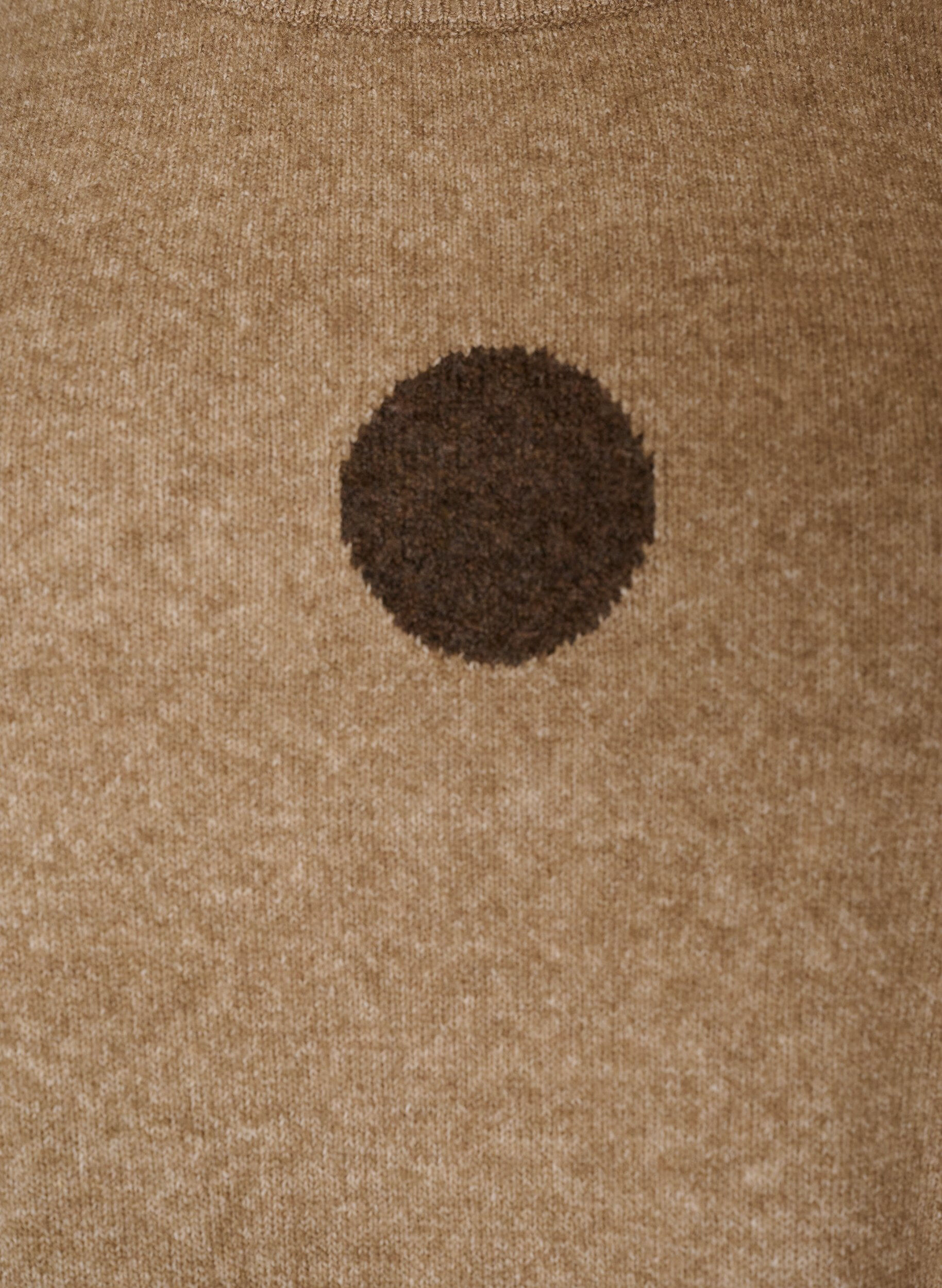 ZizziGebreide blouse met een stippenpatroon, Bruin, Packshot image number 2