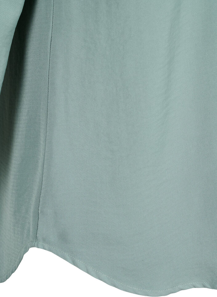 Blouse met smok en V-halslijn, Chinois Green, Packshot image number 4