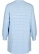 Lange gebreide cardigan met een kantpatroon, Cashmere Blue Mel., Packshot image number 1