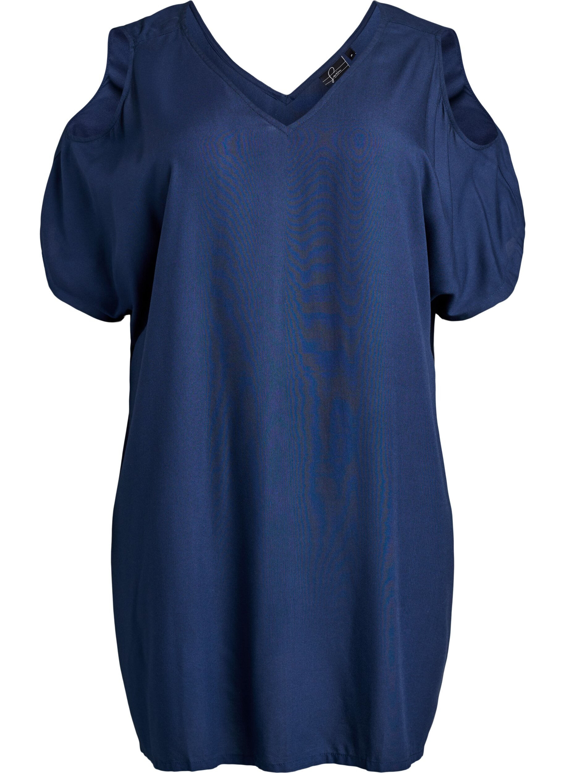 Strandjurk in viscose met schouderdetails