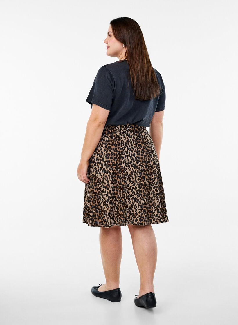 2-pack skaterrokken in viscose, Zwart, Model image number 1