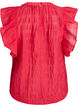Blouse met textuur en ruches zonder mouwen, Rood, Packshot image number 1