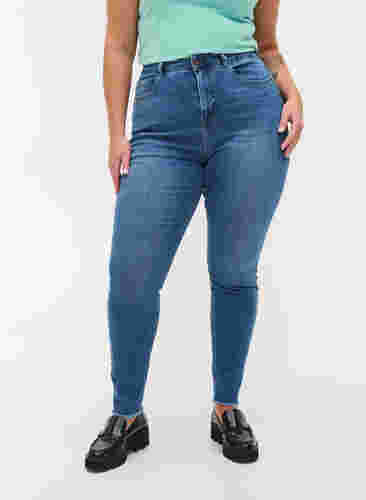 Bea jeans met extra hoge taille, Blue denim, Model image number 2