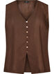 Mouwloos vest met V-hals en knopen, Bruin, Packshot image number 0
