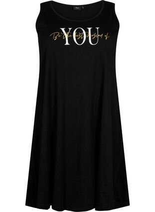 Mouwloze katoenen jurk met a-vorm, Black W. YOU, Packshot image number 0