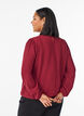 Blouse met glitter, Donker Bordeaux, Model image number 2