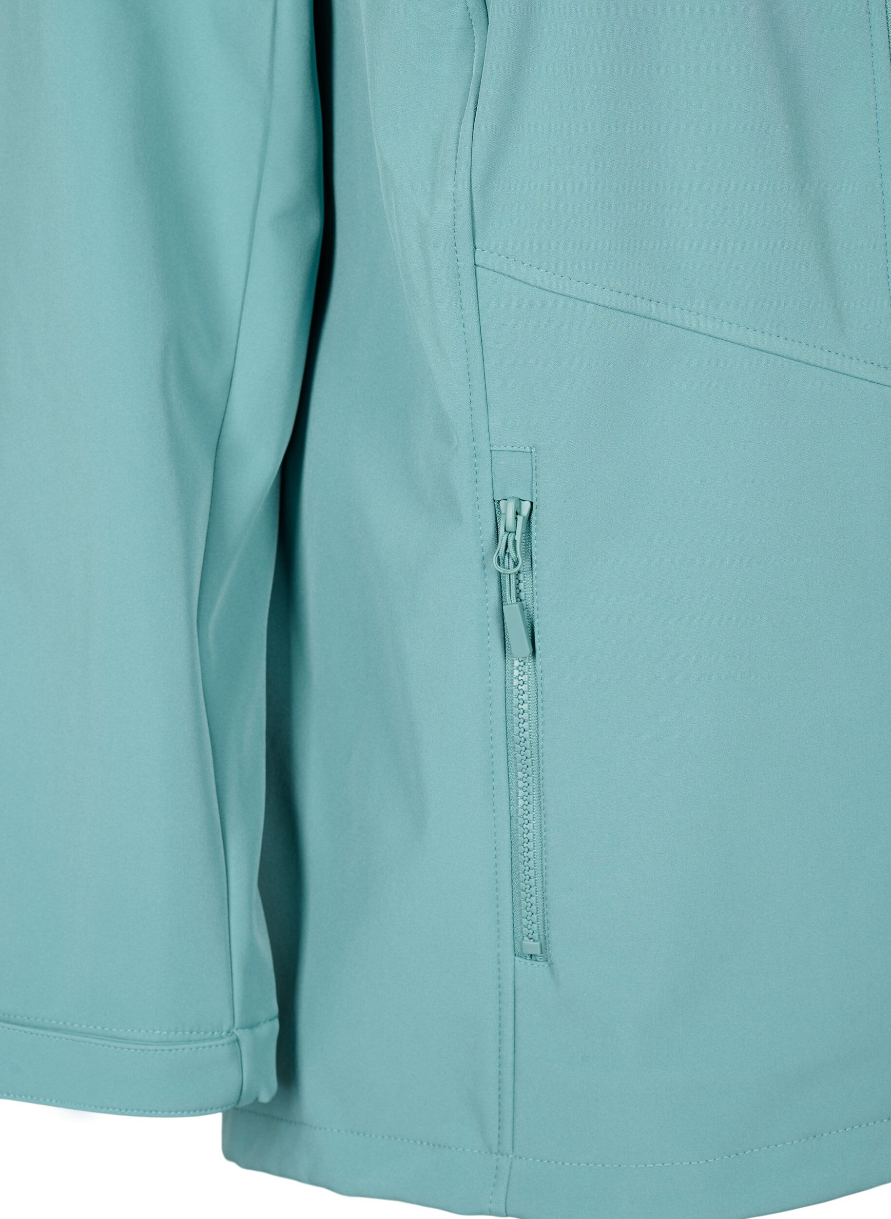 Zizzi Korte softshell jas met zakken, Arctic, Packshot image number 3