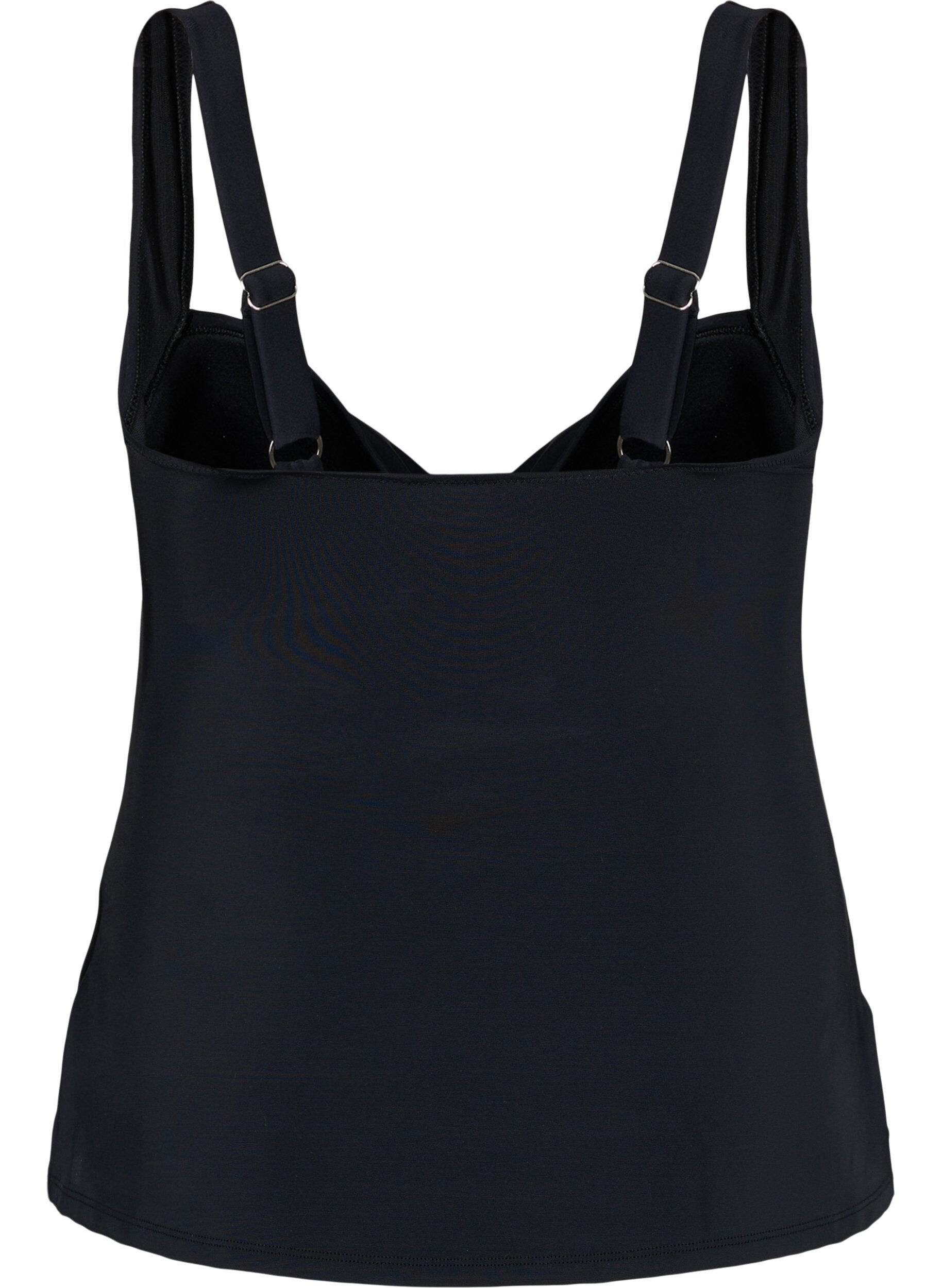 Zizzi Tankini met drapering, Zwart, Packshot image number 1