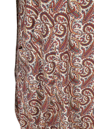 Viscose jurk met print en korte mouwen , Burned Paisley, Packshot image number 3