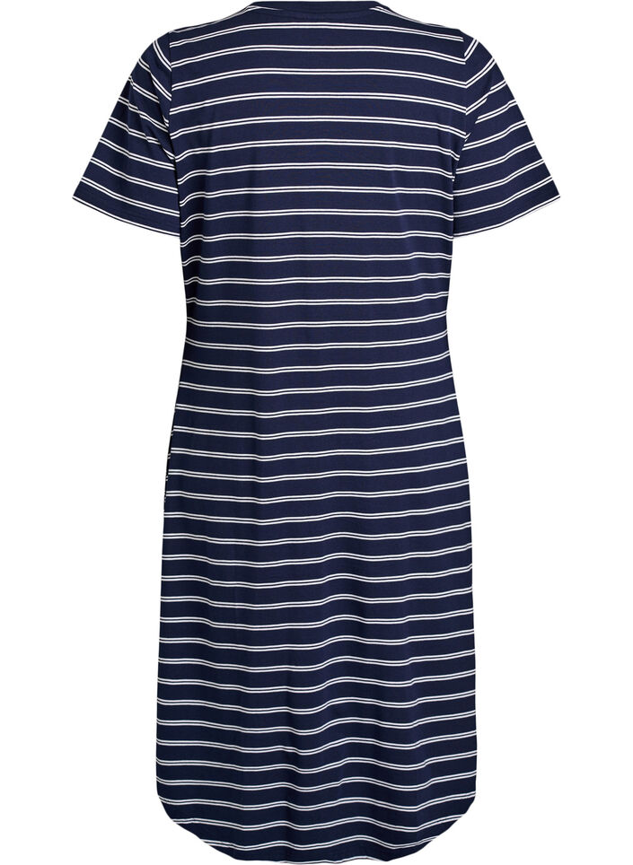 Katoenen jurk met twistdetail, Blauw, Packshot image number 1