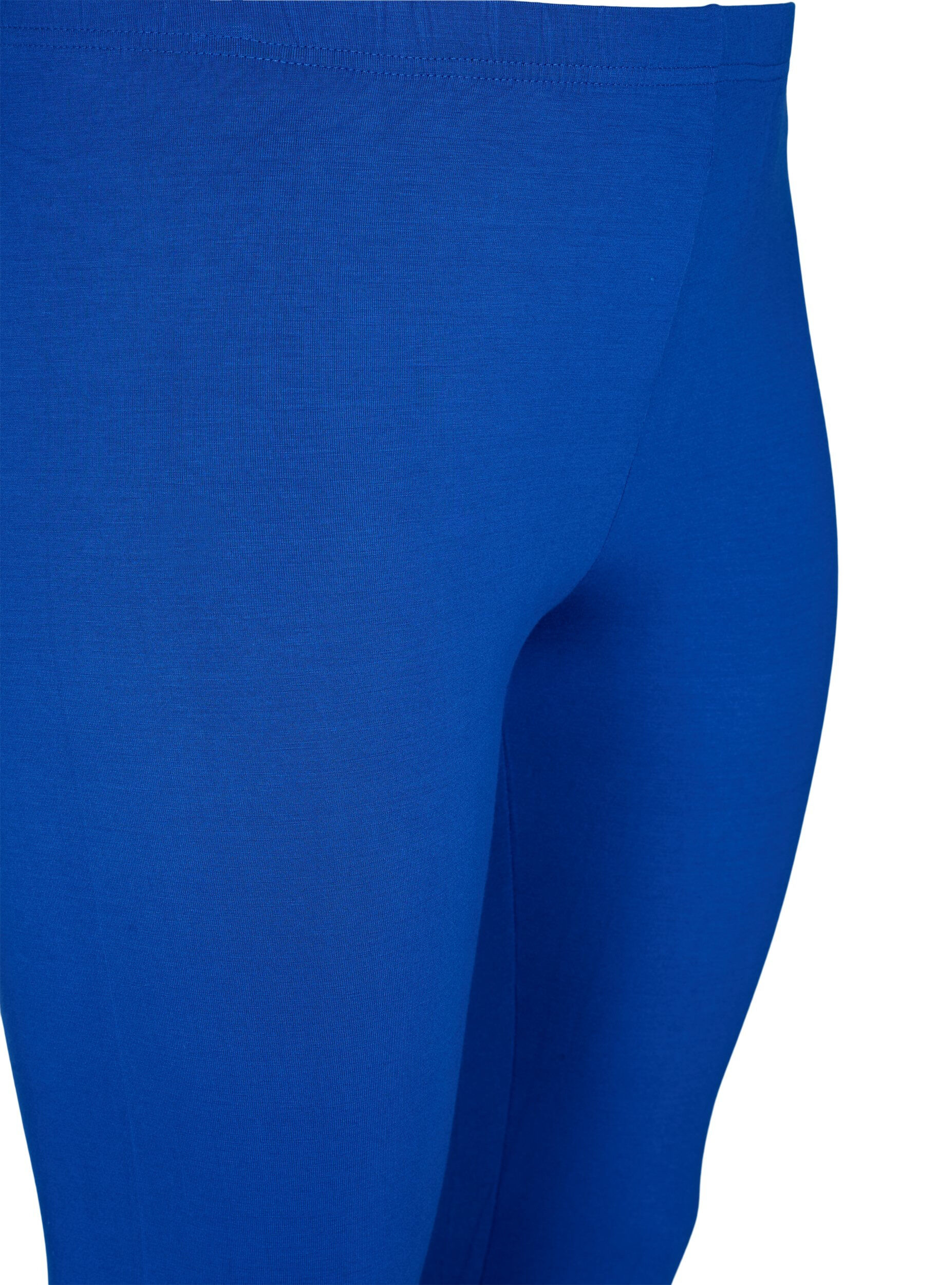 Zizzi Basic 3/4 legging in viscose, Blauw, Packshot image number 2