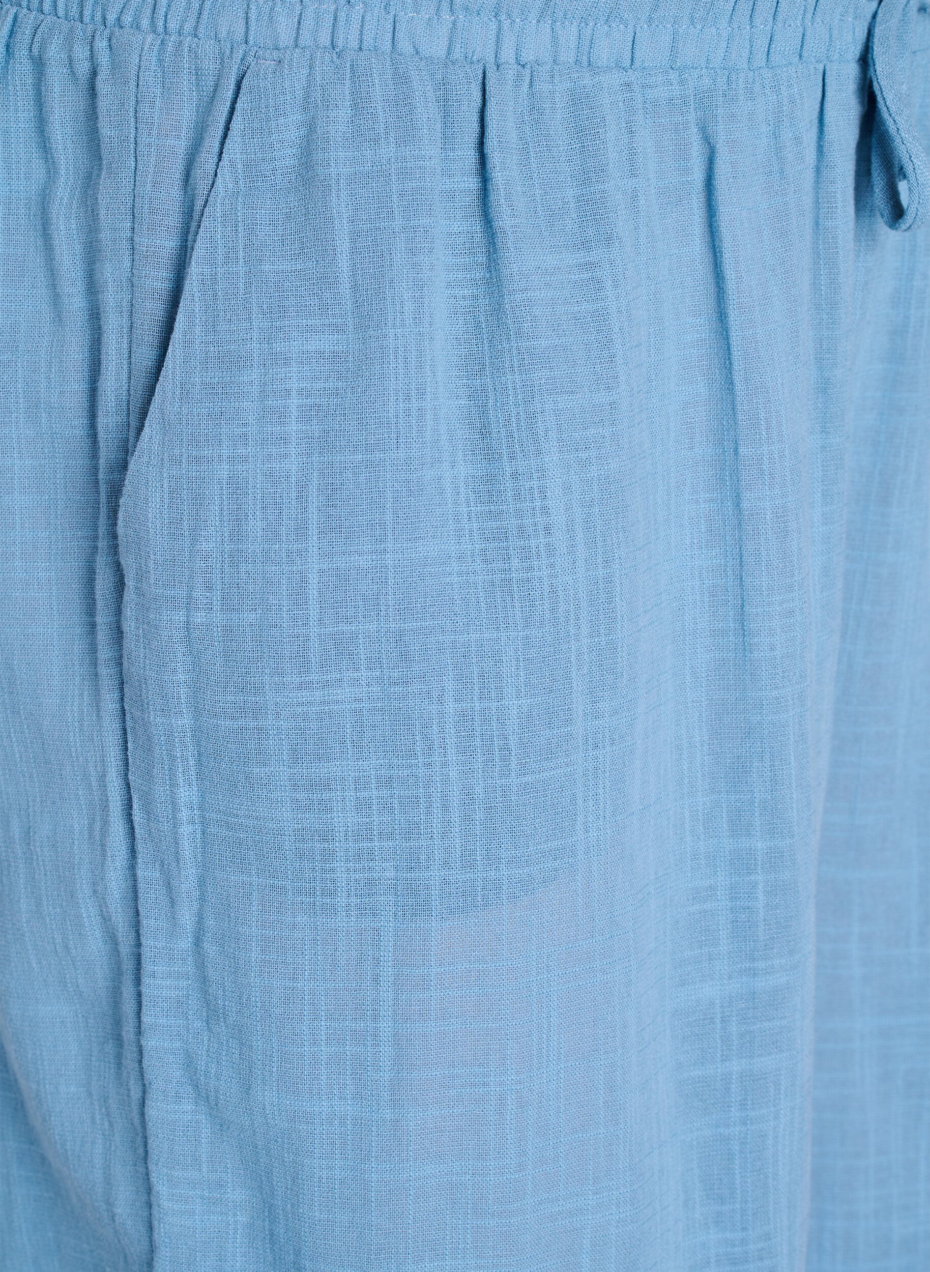 Zizzi FLASH - Broek met rechte pijpen en een hoge taille, Blauw, Packshot image number 2