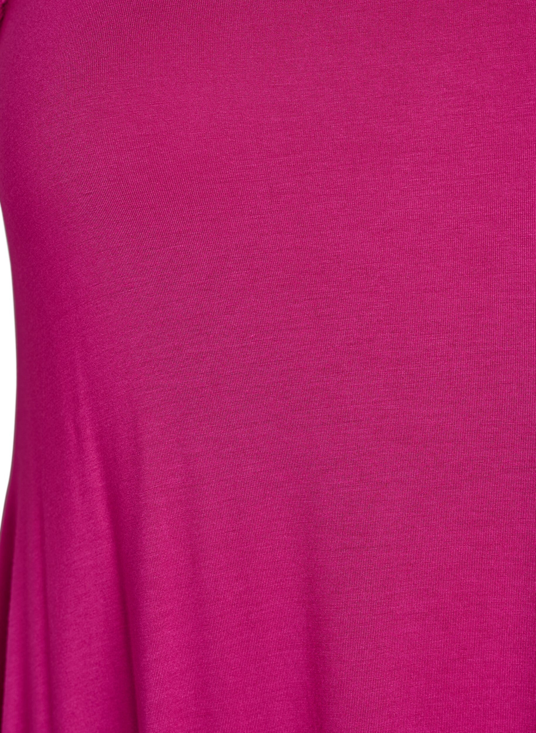 Zizzi Strandjurk in viscose met gevlochten bandjes, Roze, Packshot image number 2