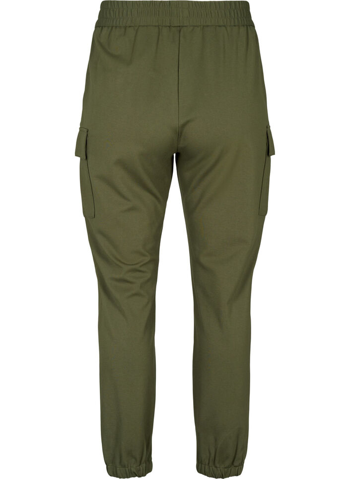 Cargo broek met elastische taille, Forest Night, Packshot image number 1
