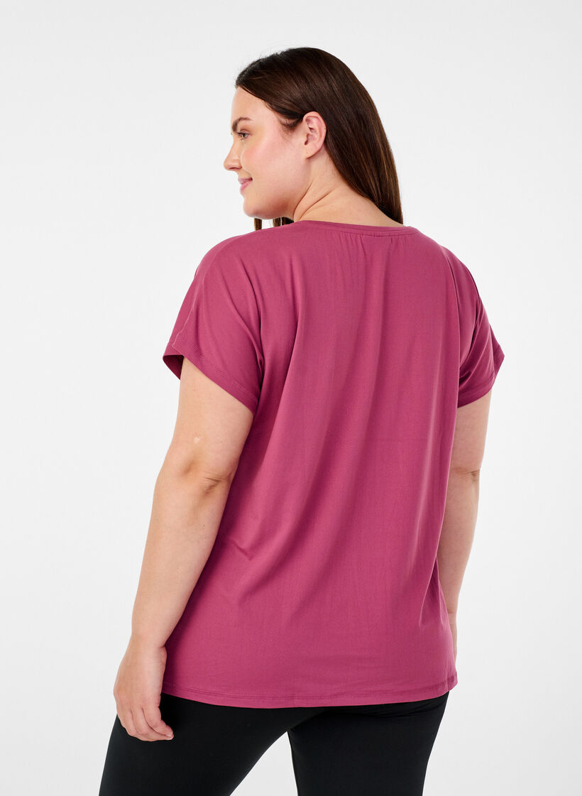 Effen sportshirt, Rood, Model image number 2